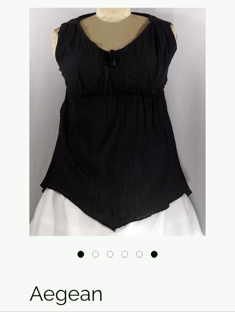 Fionas Fineries Black Sleeveless Blouse